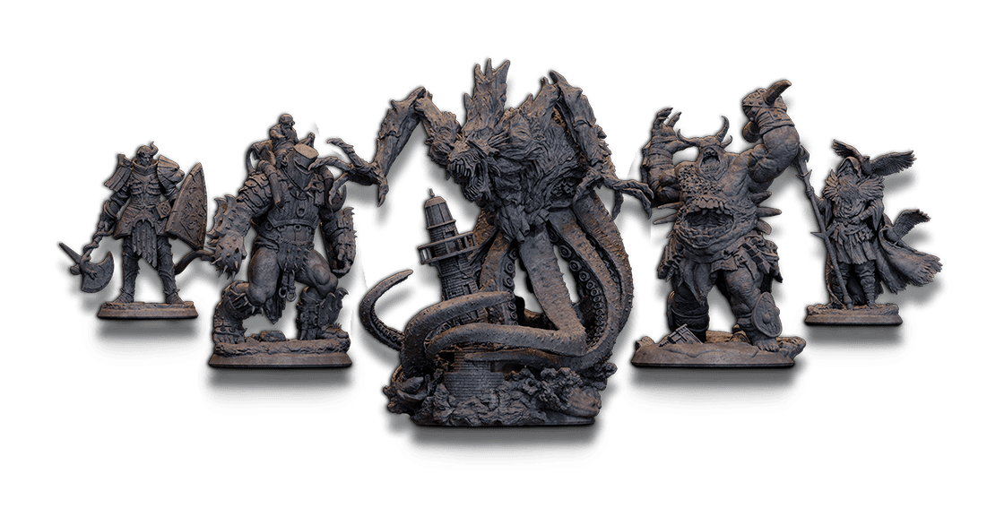 Coleção de miniaturas do sorteio